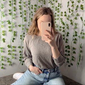 distressed zara shirt